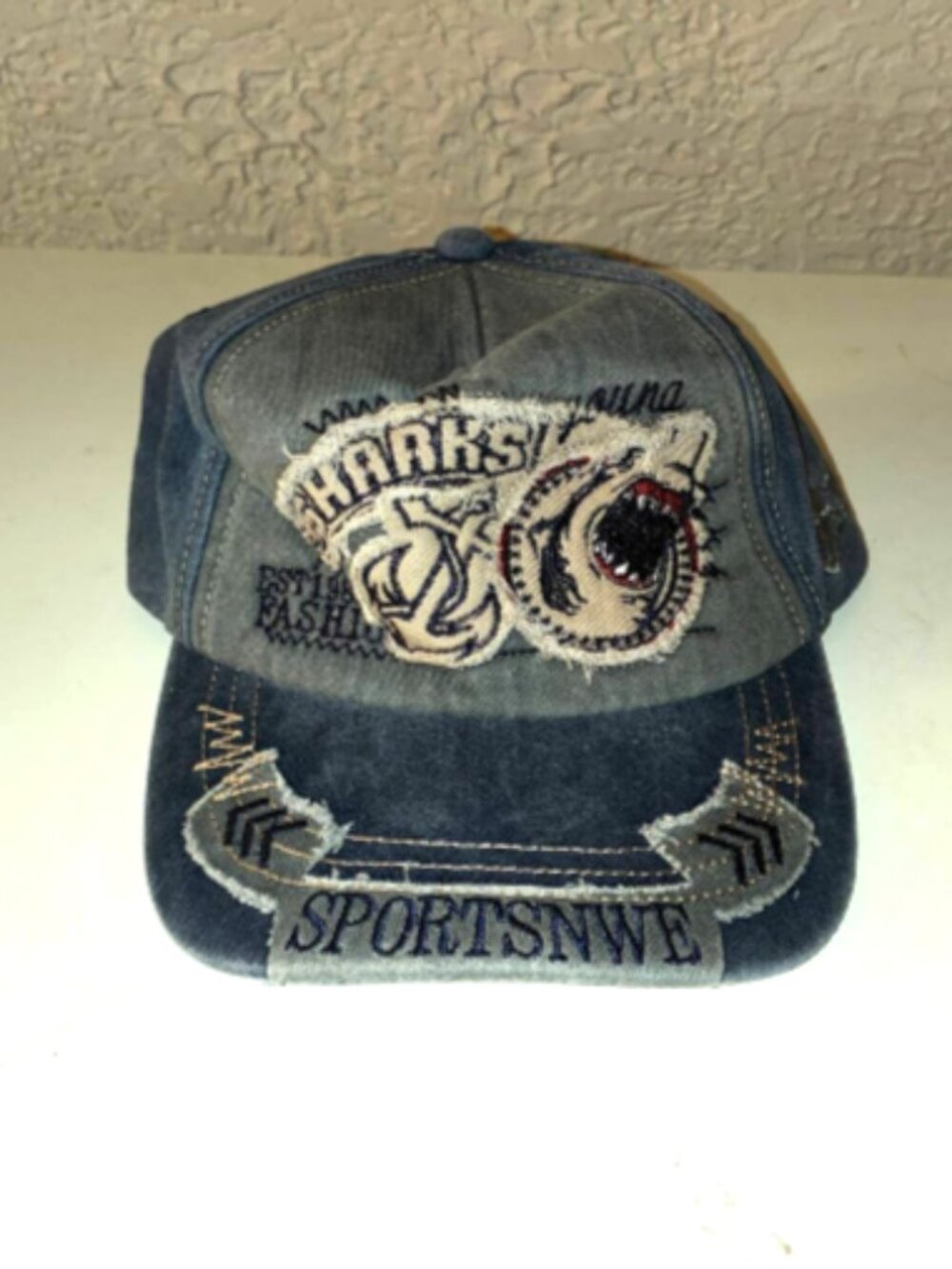 Cotton Shark Embroidery Baseball Cap – Adjustable Unisex Casual Snapback Hat